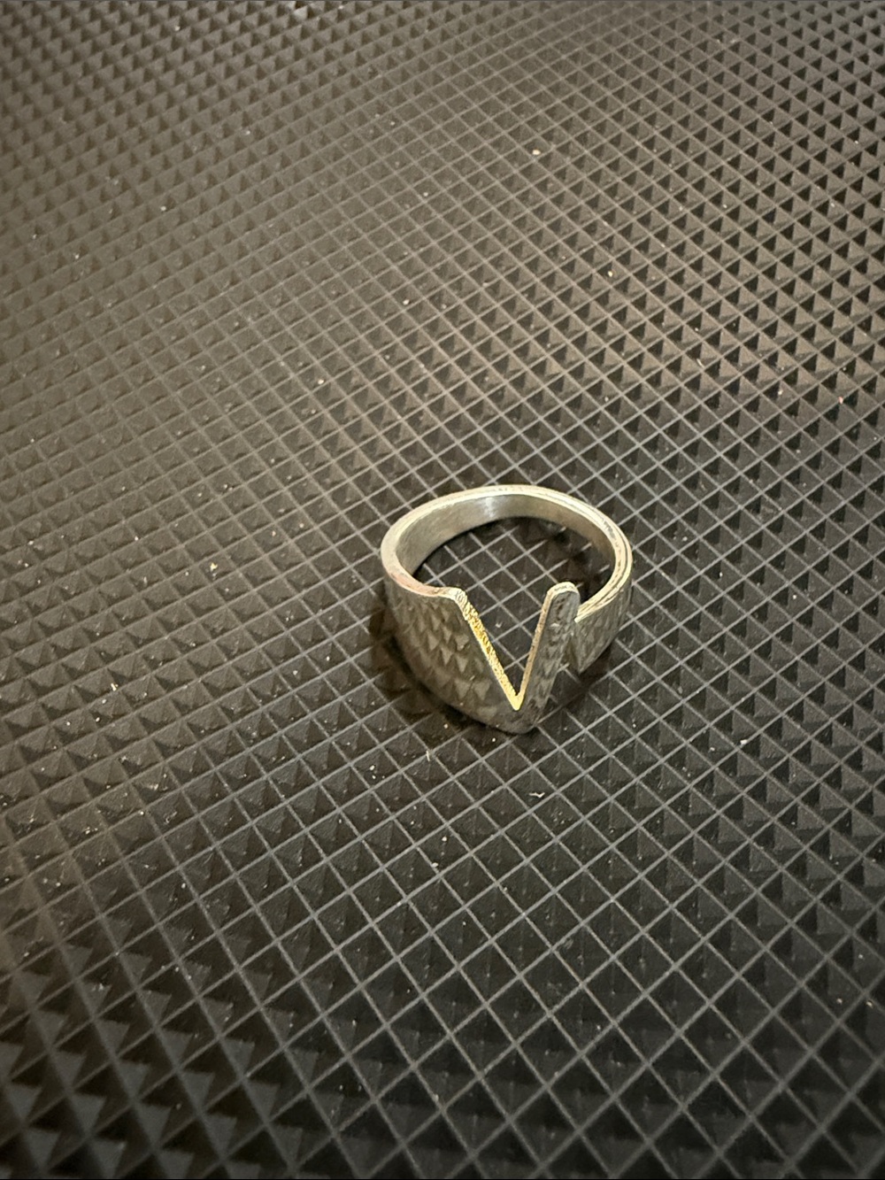 Aimee Designs 925 Women’s V-Notch Ring in Silver Tone - Modern Minimalist